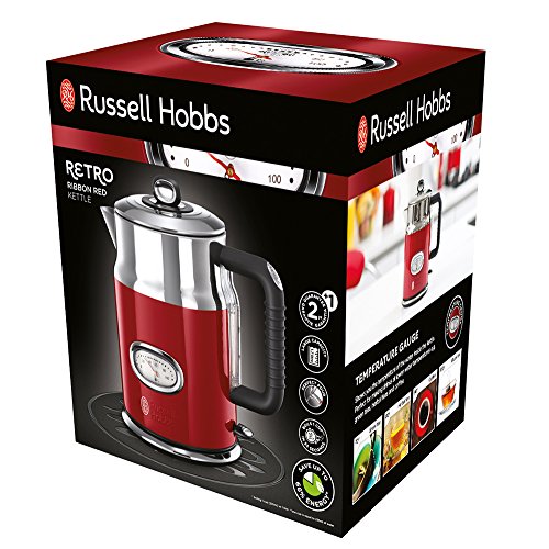 Russell Hobbs 21670 70 Bouilloire filtre Retro Rouge 17 L 2400 W