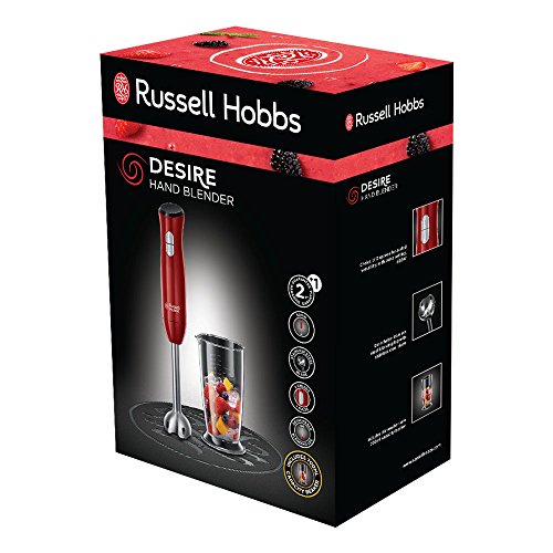 RUSSELL HOBBS 24690-56 Mixeur plongeant Desire - 500 W - Rouge intense