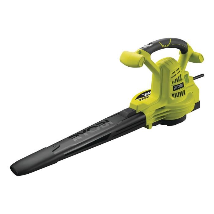 Ryobi Souffleur Aspiro Broyeur 3000 W 2 En 1 2 Vitesses Jusqua 375 Kmh Aspiration 14 M³min Broyage 161 Rbv3000csv