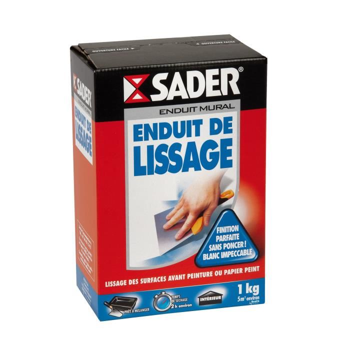 Sader Boîte Enduit Lissage Poudre - 1kg