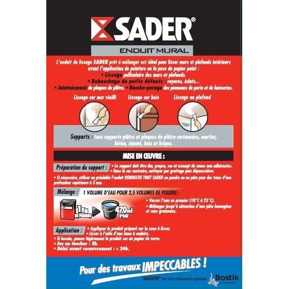 Enduit Lissage Poudre Sader Blanc Interieur Cov A