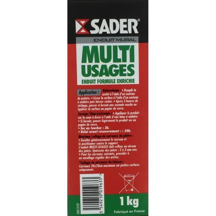 Sader Enduit Multi-usage Poudre 1kg (boÃ...