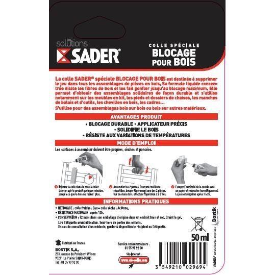 Sader Colle Blocage Pour Bois 50 Ml