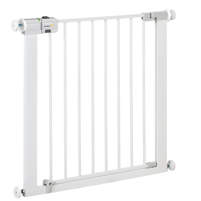 Safety 1st Barriere De Securite Enfant Easy Close Metal 73 A 80 Cm Pression Sans Vis Ni Percage Blanc