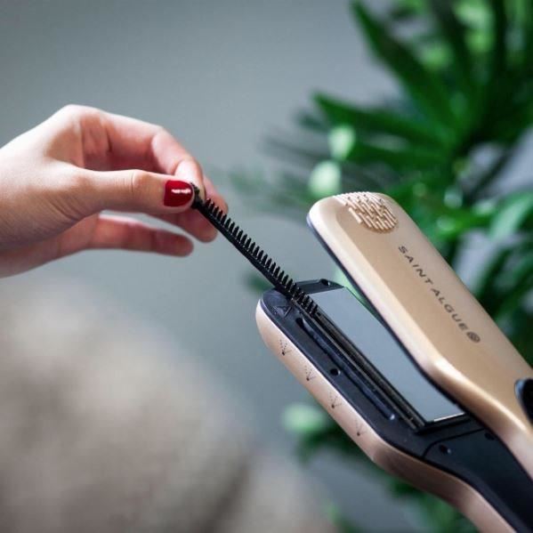 Lisseur Vapeur - Saint Algue - Demeliss Titanium - Lissage Haute Performance Hydratation Intense - Pour Tous Types De Cheveux