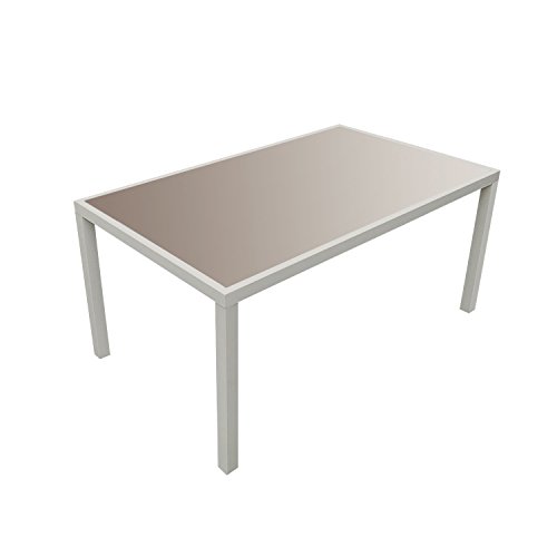Happy Garden Salon De Jardin Bergamo En Textilene Taupe 6 Places - Aluminium Taupe