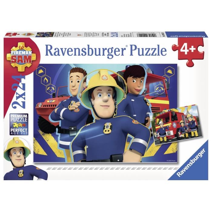 Sam Le Pompier Puzzles 2x24 Pieces Sam Taide Dans Le Besoin Ravensburger Lot De Puzzles Enfant Des 4 Ans