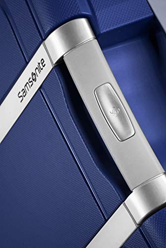 Valise Rigide - Samsonite - Scure - 81 Cm - Bleu Fonce - Cadenas Tsa - 4 Roulettes