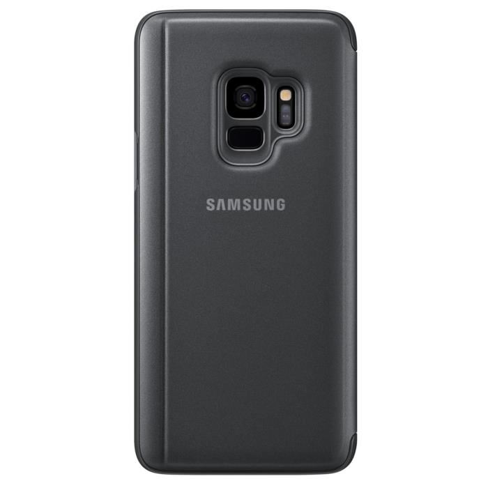 Samsung Clear View Cover Noir pour Galaxy S9