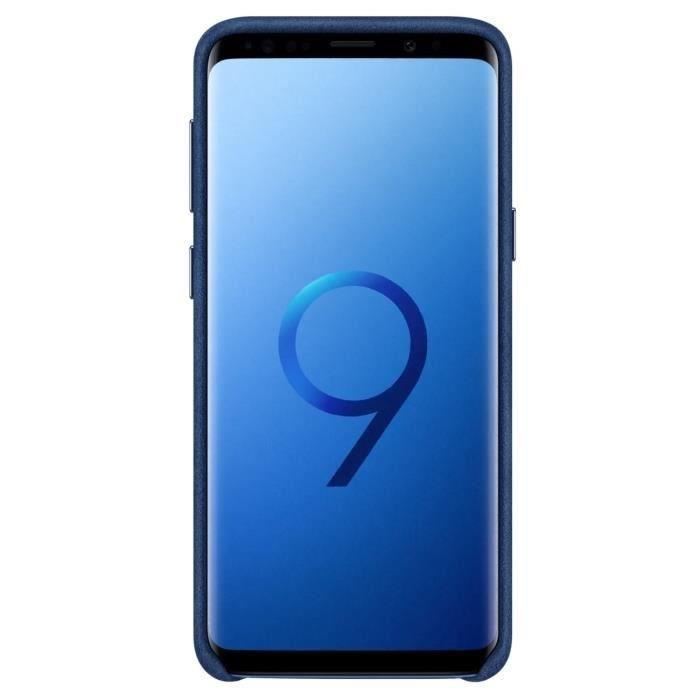 Coque Smartphone Samsung Coque En Alcantara Bleu Pour S9