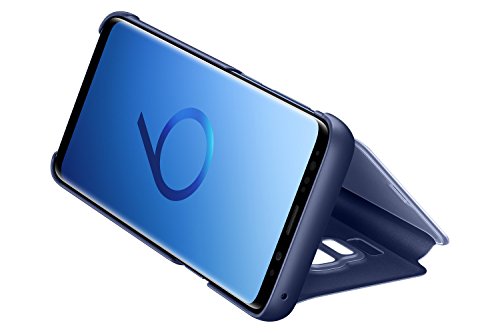 Coque Samsung Clear View Cover Stand S9 Bleu