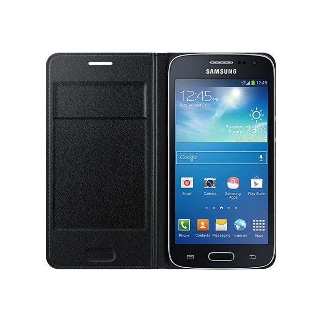 SAMSUNG Etui a rabat EF WG386BB pour Samsung Galaxy Core Noir
