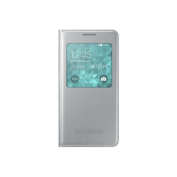 Samsung Galaxy Alpha Coque S View Argent