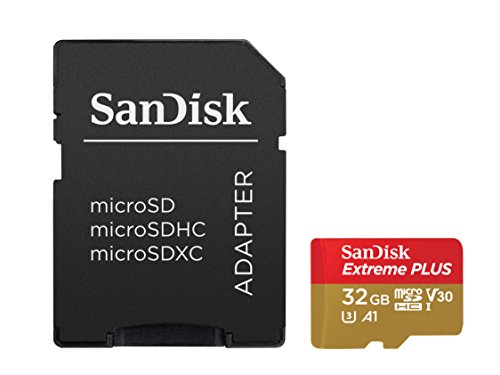 Carte Memoire Flash Sandisk 32gb Extreme Plus Microsdhc A1 C10 V30 Uhs I U3