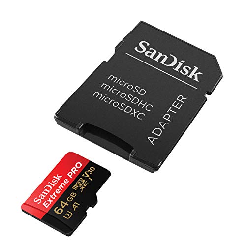 Carte Memoire Microsdxc Sandisk Extreme Pro 64 Go Adaptateur Sd Jusqua 100 Mos Classe 10 U3 V30 A1