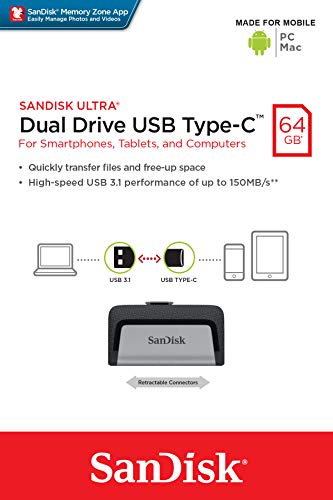 Sandisk Sdddc2 064g G46 Cle Usb 31 Type C A Double Connectique Sandisk Ultra 64 Go Sdddc2 064g I35
