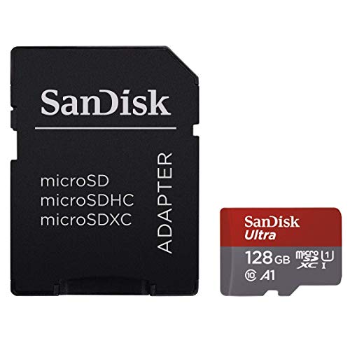 SanDisk Ultra Carte memoire flash adaptateur microSDXC vers SD incluse 128 Go A1 UHS Class 1 Class10 microSDXC UHS I