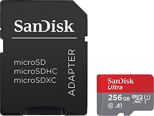 SanDisk Ultra Carte memoire flash adaptateur microSDXC vers SD incluse 256 Go A1 UHS Class 1 Class10 microSDXC UHS I