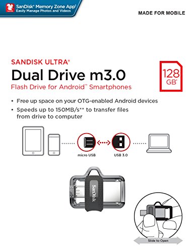 Sandisk Ultra 128gb Dual Drive M3.0 Pour Les Appareils Android Et Ordinateurs (sddd3 - 128g)