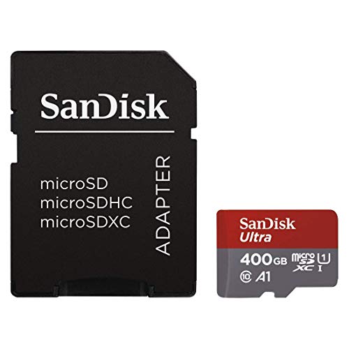 SanDisk Ultra Carte memoire flash adaptateur microSDXC vers SD incluse 400 Go A1 UHS Class 1 Class10 microSDXC UHS I