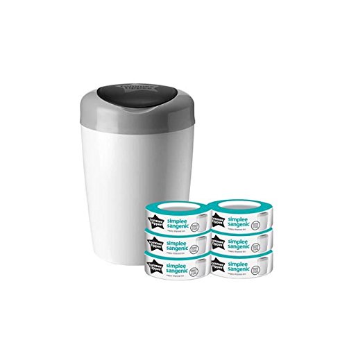 Tommee Tippee Starter Pack Poubelle A Couches Simplee Comprend 6x Recharge