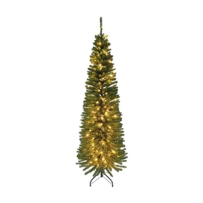 Sapin De Noel Lumineux En Pvc Luxe Cypres 150 Cm