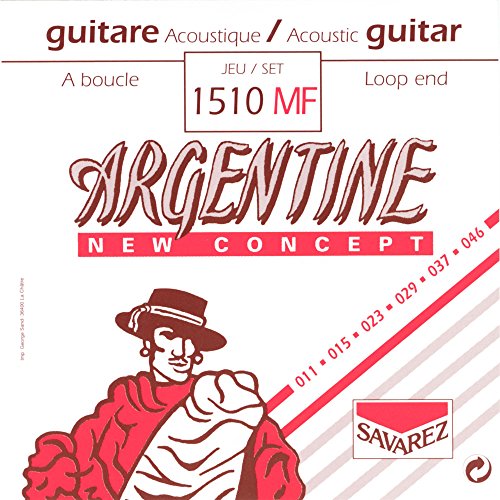 Savarez 1510MF- Jeu de cordes acoustiques Jazz a boucle Argentine Light (11-15-23-29-37-46)
