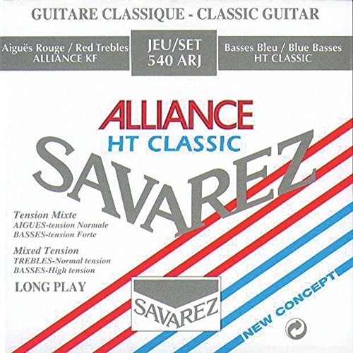 Cordes - Savarez - Alliance Ht 540 Arj - Jeu Rouge/bleu Tension Normale/forte