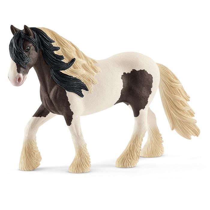 Figurine Schleich - Étalon Tinker De La Ferme - Criniere Fournie Et Fanons Abondants