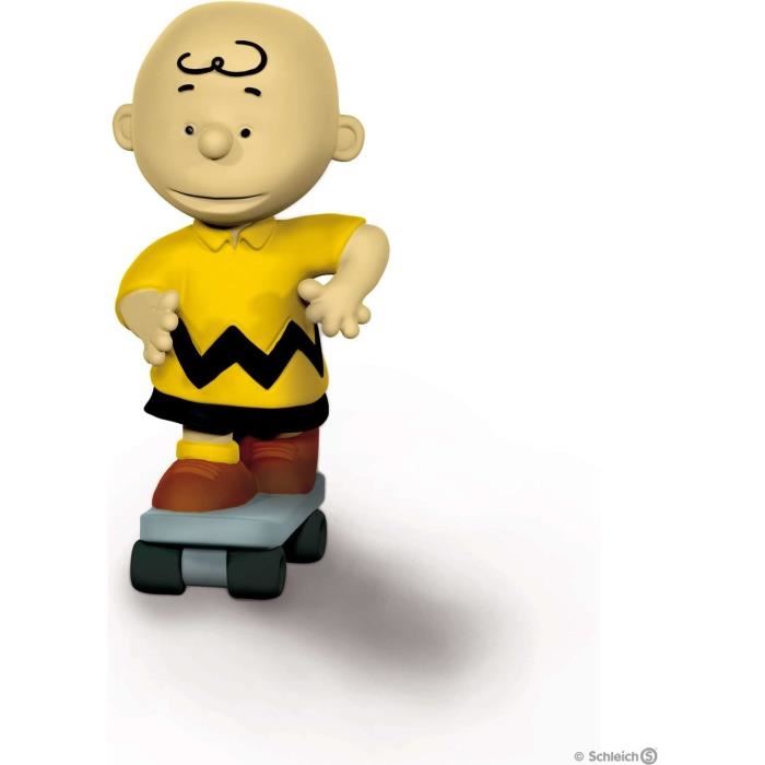 Figurine Charlie Brown Skateur - Schleich - Modele 22076 - Pour Enfants A Partir De 3 Ans - Jouet Educatif