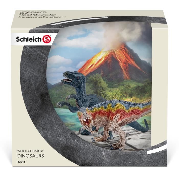 Figurine Schleich 42216 - Pack Petits T-rex Et Velociraptor