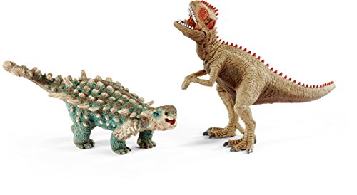 Schleich Figurine 41426 Dinosaure Petits Saichania Et Giganotosaure