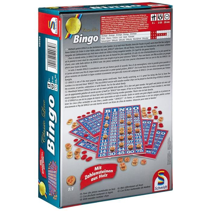 Jeu De Societe Bingo Classic Line Schmidt And Spiele - Mixte - A Partir De 8 Ans