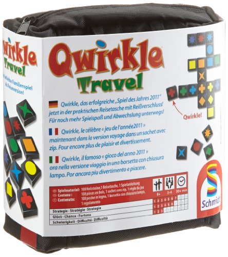 Jeu De Societe - Schmidt - Qwirkle Travel - Noir - Mixte - 2 Joueurs Ou Plus