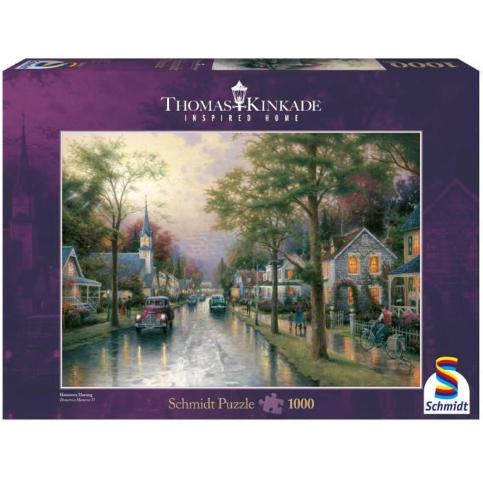 Puzzle Adulte Schmidt Spiele Thomas Kinkade Le Reveil Du Village - 1000 Pieces