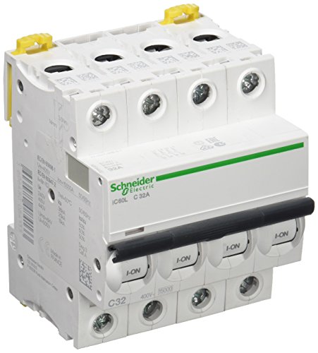 Interrupteur Magnetothermique Schneider 4p 32a 15ka C 4 Modules A9f94432