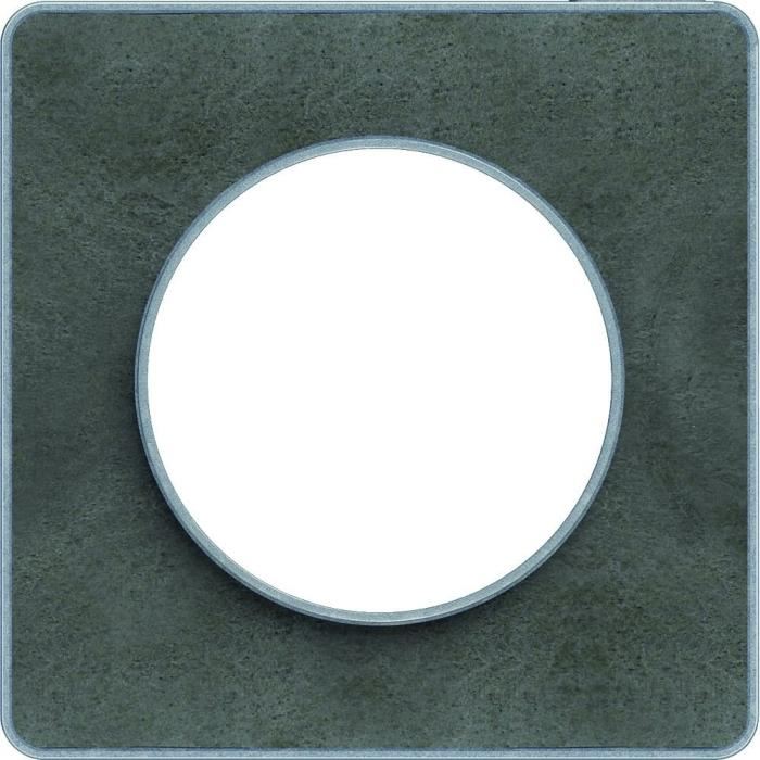 Schneider Electric Odace Plaque Touch 1 Poste Ardoise LiserÉ Aluminium