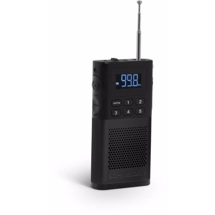 SCHNEIDER SC160ACLBLK Radio Tuner Digital Pll Piccolo Noir