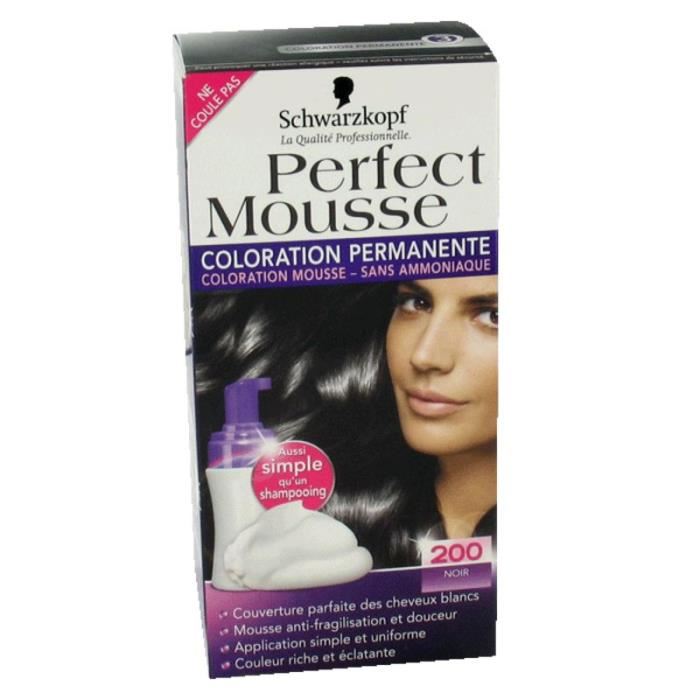 SCHWARZKOPF Coloration Permanente Perfect Mousse 200 Noir