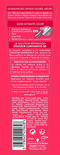 GLISS SCHWARZKOPF  Shampooings - Couleur et brillance - Flacon de 250 ml