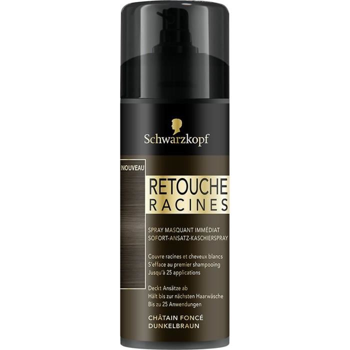 Schwarzkopf Spray Retouche Racines Immediat Chatain Fonce 120 Ml