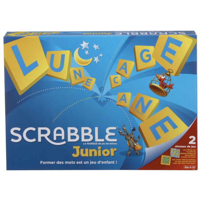 Mattel Games Scrabble Junior Jeu De Societe Et De Lettres 2 A 4 Joueurs Des 6 Ans