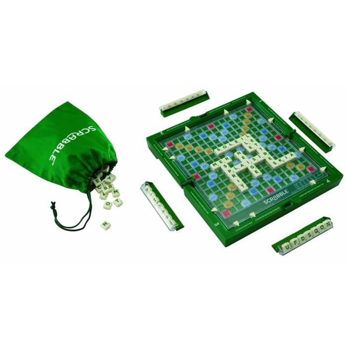 Mattel Games - Scrabble Voyage - Jeu De Societe Et De Lettres - 2 A 4 Joueurs - Des 10 Ans