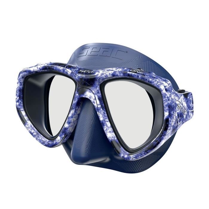 SEAC Masque de plongee One Kama Silicone Bleu Haute definition