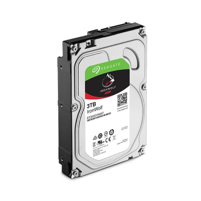 Seagate - Disque Dur Interne - Nas Ironwolf - 3to - 5900 Tr/min - 3.5