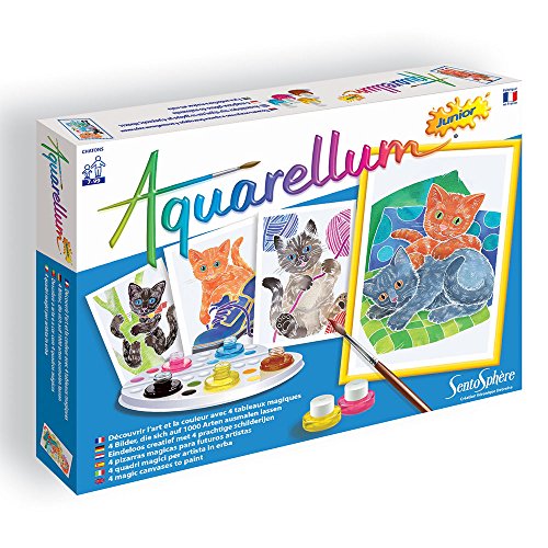 Kit De Peinture Pour Enfants - Sentosphere - Aquarellum Junior - Chatons - À Partir De 7 Ans - Mixte