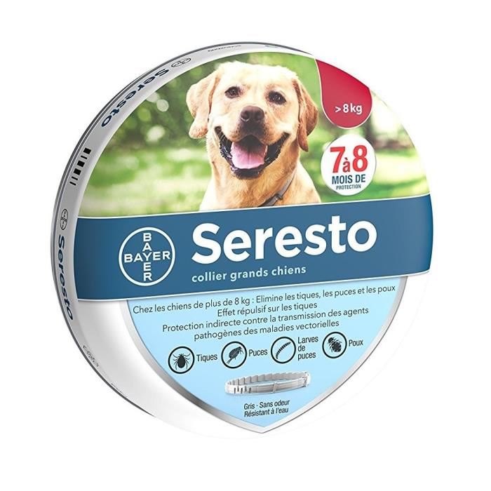 Parapharmacie En Ligne  Veterinaire  Produits Anti-parasites Pour Animaux Seresto Collier Grands Chiens (+ De 8 Kilos)x 1