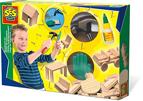 Atelier De Menuiserie Ses Creative Hobby Blue Coffret Bricolage Creatif Main Securite Age 5
