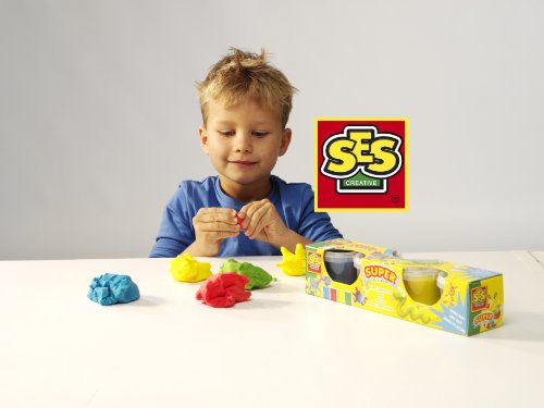 SES CREATIVE ECO Pate a Modeler 4 couleurs