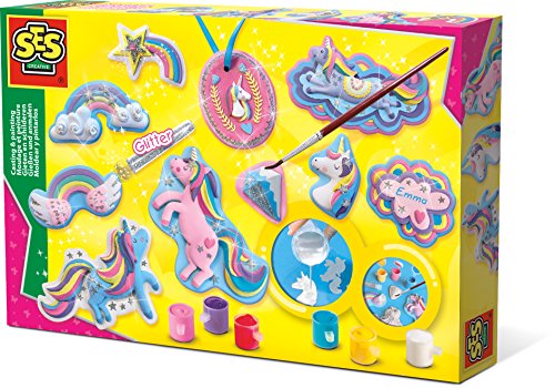 Ses Creative - Moulage Et Peinture Licornes - Kit Creatif Pour Enfants De Plus De 5 Ans
